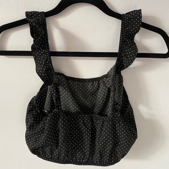 Black and white polka dot crop top - Picture 2 of 3